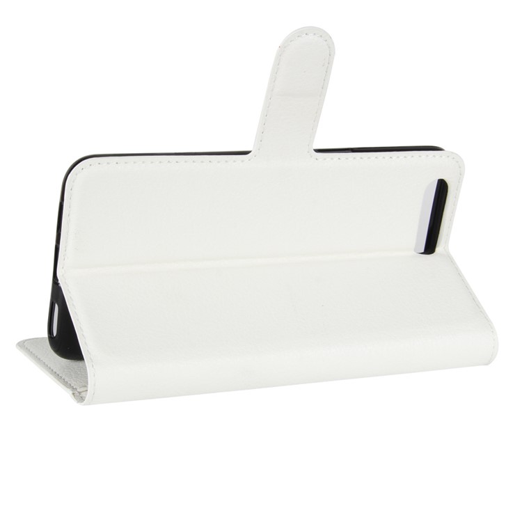 Litchi Skin Leather Wallet Cover for Asus ZenFone 4 (ZE554KL) - White-5