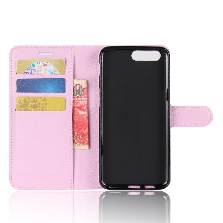 Litchi Skin PU Leather Wallet Case for Asus ZenFone 4 (ZE554KL) - Pink-3