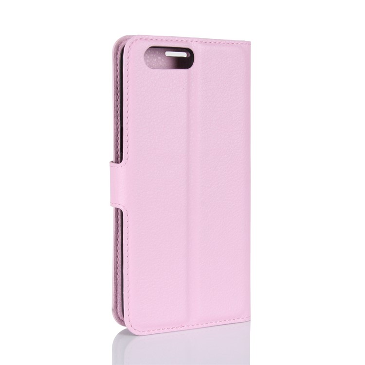 Litchi Skin PU Leather Wallet Case for Asus ZenFone 4 (ZE554KL) - Pink-6