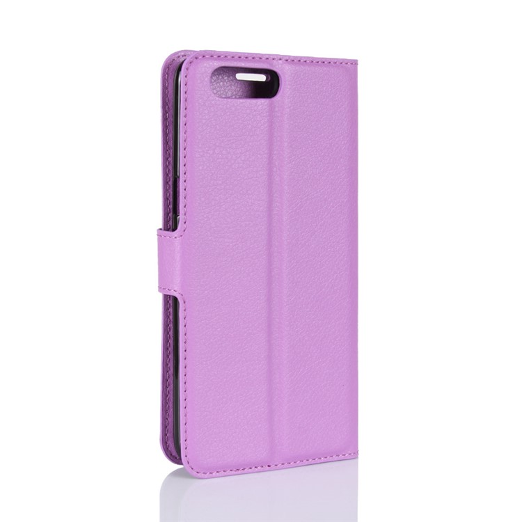 Litchi Skin Phone Leather Wallet Case for Asus ZenFone 4 (ZE554KL) - Purple-6
