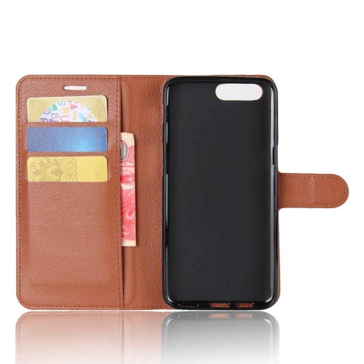 Litchi Skin Magnetic Leather Cell Phone Case for Asus ZenFone 4 (ZE554KL) - Brown-3