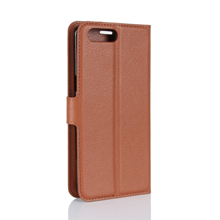 Litchi Skin Magnetic Leather Cell Phone Case for Asus ZenFone 4 (ZE554KL) - Brown-6