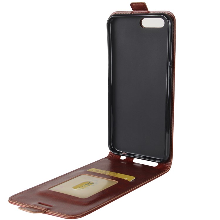 Crazy Horse Crazy Horse Vertical PU Leather Card Holder Case for Asus ZenFone 4 (ZE554KL) - Brown-10