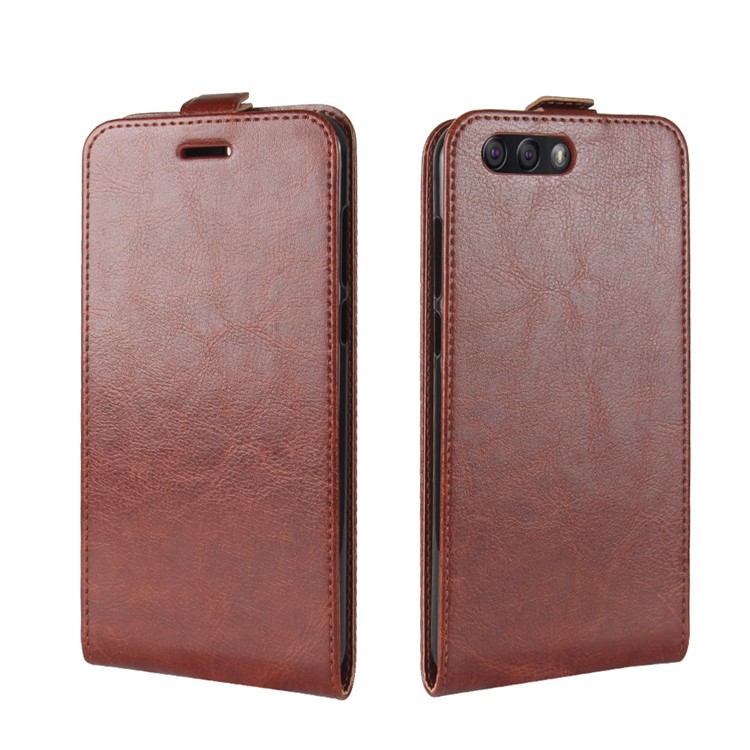 Crazy Horse Crazy Horse Vertical PU Leather Card Holder Case for Asus ZenFone 4 (ZE554KL) - Brown-4