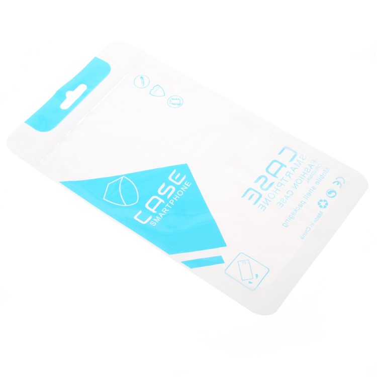 100Pcs/Lot Plastic Zipper Retail Package Bag for iPhone 8 Plus/7 Plus Case, Size: 17.8x11cm - Blue-1