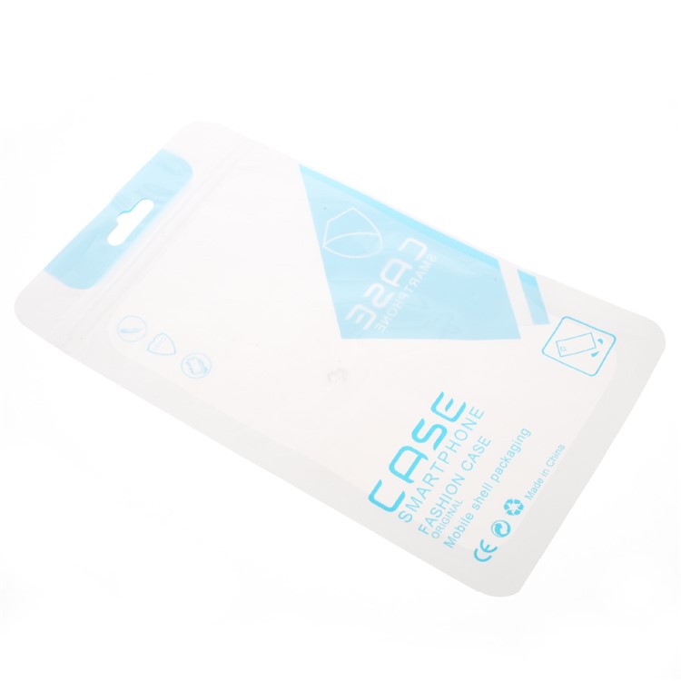 100Pcs/Lot Plastic Zipper Retail Package Bag for iPhone 8 Plus/7 Plus Case, Size: 17.8x11cm - Blue-2