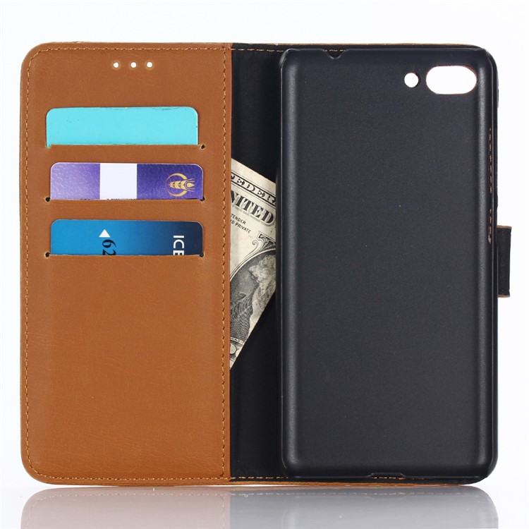Crazy Horse Retro Wallet PU Leather Phone Case Accessory for Asus ZenFone 4 Max/4 Max Plus/4 Max Pro (ZC554KL) - Brown-3