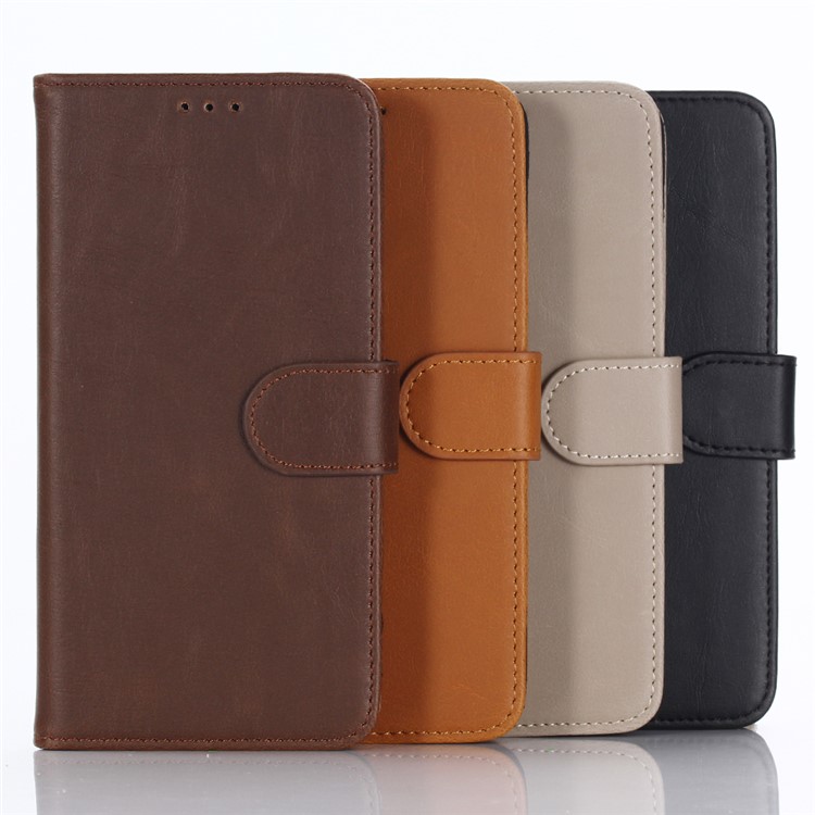 Crazy Horse Retro Wallet PU Leather Phone Case Accessory for Asus ZenFone 4 Max/4 Max Plus/4 Max Pro (ZC554KL) - Brown-6