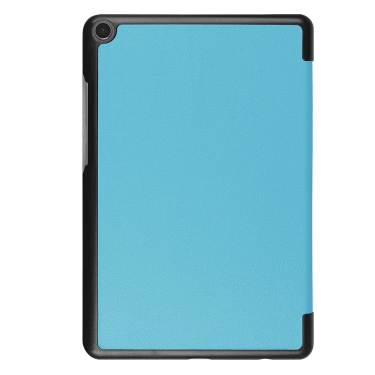 Tri-fold Stand Leather Tablet Folio Case for Asus Zenpad Z8s ZT582KL - Baby Blue-3