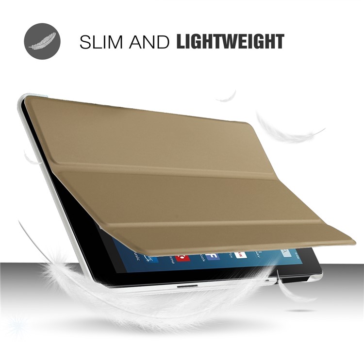Tri-fold Stand Leather Smart Protector Case for Asus ZenPad 3 8.0 Z581KL - Gold-4