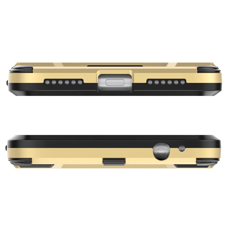 Shockproof PC + TPU Hybrid Kickstand Mobile Phone Case for Asus ZenFone 4 Max Plus (ZC554KL) - Gold-4