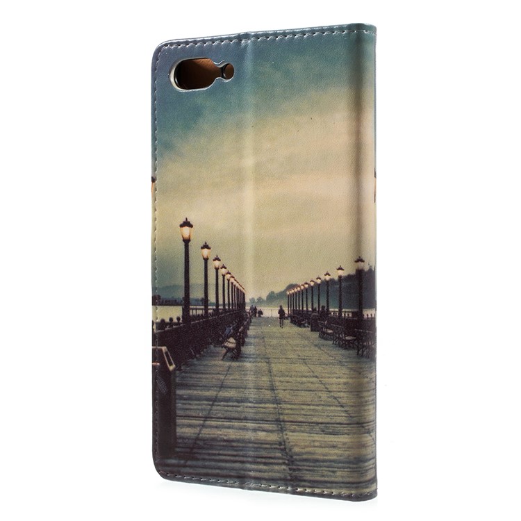 Pattern Printing Wallet Leather Shell with Stand for Asus ZenFone 4 Max / 4 Max Pro / 4 Max Plus (ZC554KL) - Dock at Sunset-3