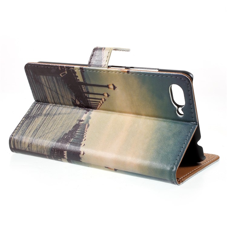 Pattern Printing Wallet Leather Shell with Stand for Asus ZenFone 4 Max / 4 Max Pro / 4 Max Plus (ZC554KL) - Dock at Sunset-4