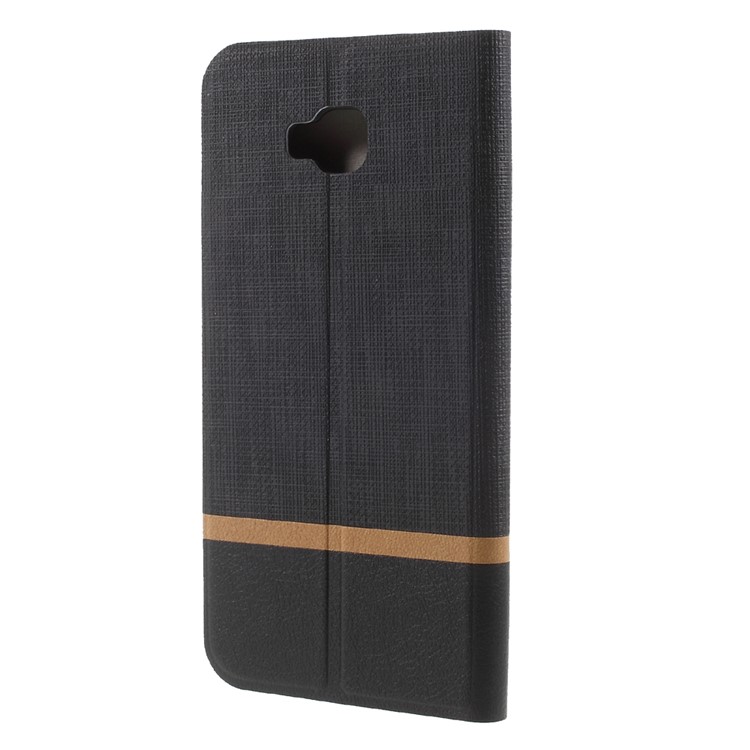Cross Texture Stand Leather Card Holder Case for Asus ZenFone 4 Selfie ZD553KL/ 4 Selfie ZB553KL/ 4 Selfie Lite ZB553KL - Black-2