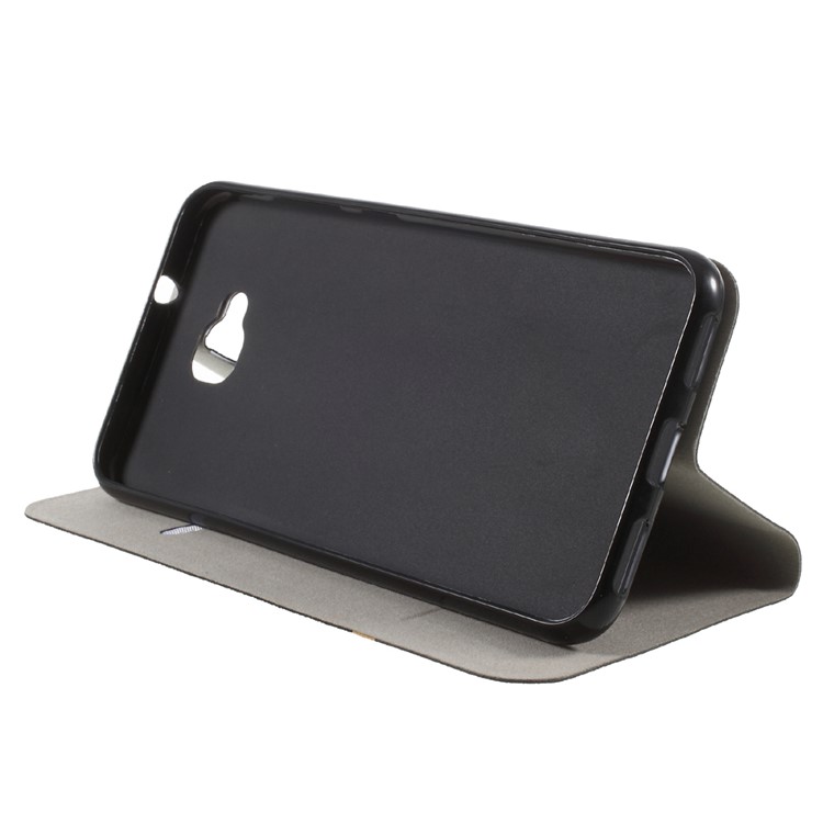 Cross Texture Stand Leather Card Holder Case for Asus ZenFone 4 Selfie ZD553KL/ 4 Selfie ZB553KL/ 4 Selfie Lite ZB553KL - Black-4
