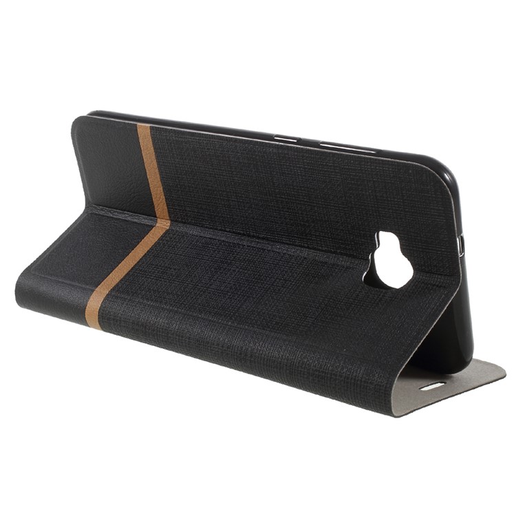 Cross Texture Stand Leather Card Holder Case for Asus ZenFone 4 Selfie ZD553KL/ 4 Selfie ZB553KL/ 4 Selfie Lite ZB553KL - Black-5