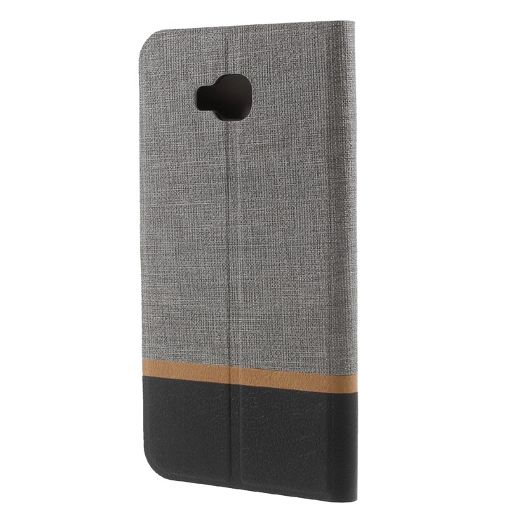 Cross Texture Card Holder Stand Leather Cover for Asus ZenFone 4 Selfie ZD553KL/ 4 Selfie ZB553KL/ 4 Selfie Lite ZB553KL - Grey-2