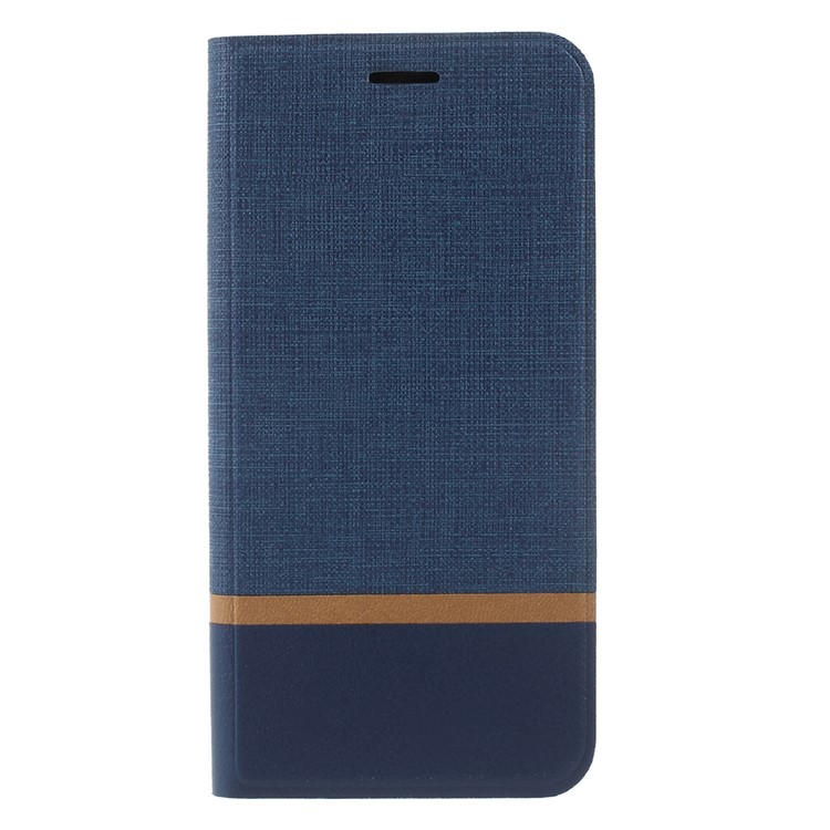 Cross Texture Stand Leather Phone Case for Asus ZenFone 4 Selfie ZD553KL/ 4 Selfie ZB553KL/ 4 Selfie Lite ZB553KL - Dark Blue-1