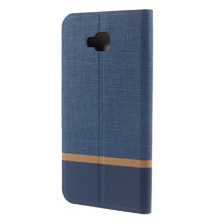 Cross Texture Stand Leather Phone Case for Asus ZenFone 4 Selfie ZD553KL/ 4 Selfie ZB553KL/ 4 Selfie Lite ZB553KL - Dark Blue-2