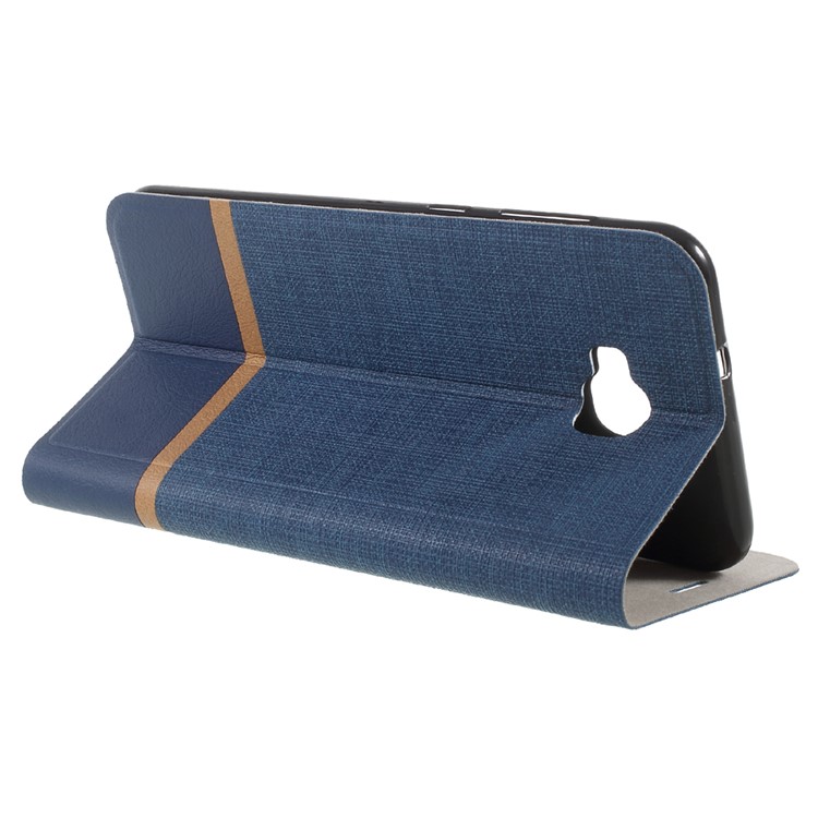 Cross Texture Stand Leather Phone Case for Asus ZenFone 4 Selfie ZD553KL/ 4 Selfie ZB553KL/ 4 Selfie Lite ZB553KL - Dark Blue-5