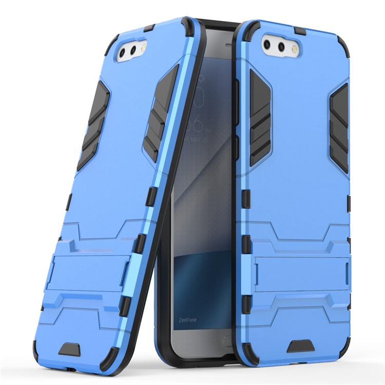 Shockproof PC + TPU Hybrid Kickstand Cell Phone Cover for Asus ZenFone 4 (ZE554KL) - Baby Blue-1