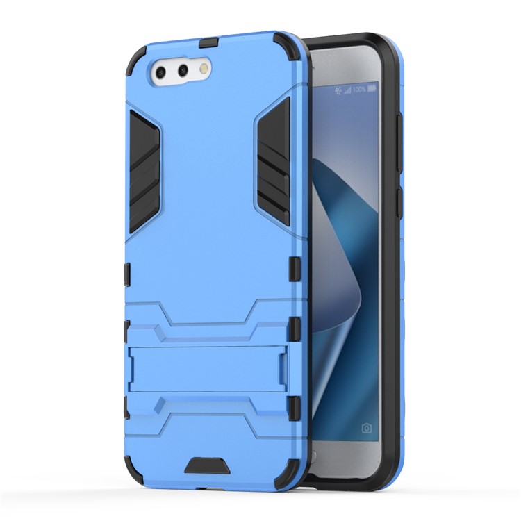 Shockproof PC + TPU Hybrid Kickstand Cell Phone Cover for Asus ZenFone 4 (ZE554KL) - Baby Blue-2