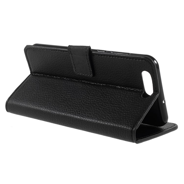 For Asus Zenfone 4 ZE554KL Litchi Texture Card Holder PU Leather Phone Cover - Black-5