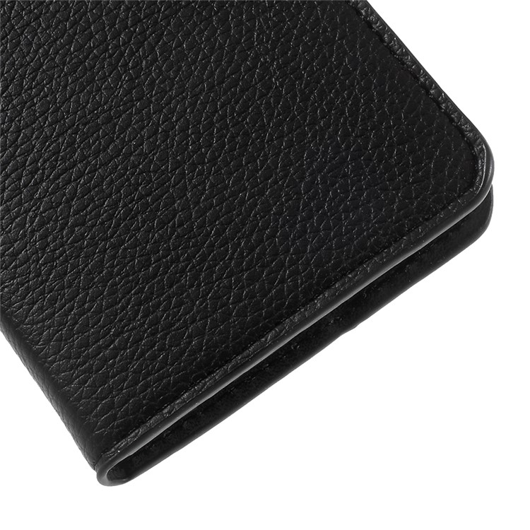 For Asus Zenfone 4 ZE554KL Litchi Texture Card Holder PU Leather Phone Cover - Black-7