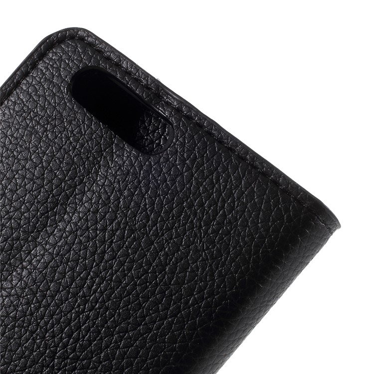 For Asus Zenfone 4 ZE554KL Litchi Texture Card Holder PU Leather Phone Cover - Black-8