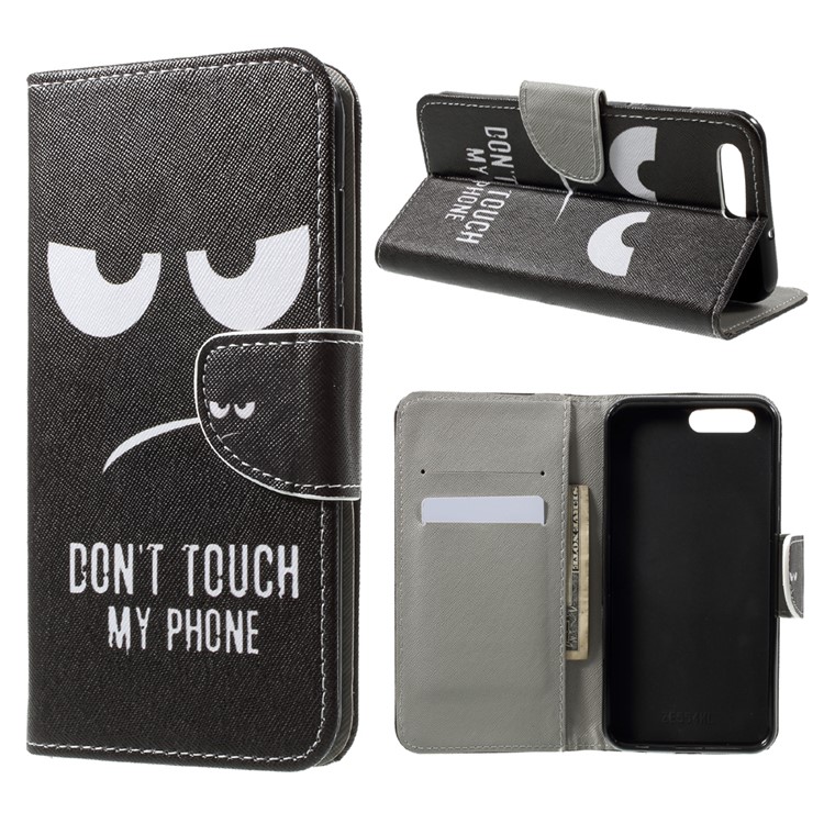 Pattern Printing Stand Wallet Leather Case for Asus ZenFone 4 (ZE554KL) - Do Not Touch My Phone-1