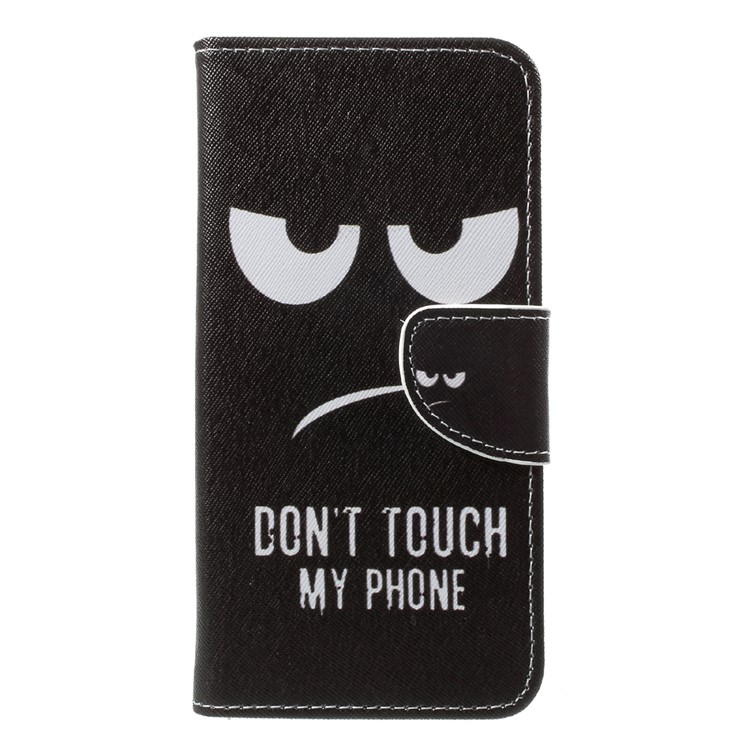 Pattern Printing Stand Wallet Leather Case for Asus ZenFone 4 (ZE554KL) - Do Not Touch My Phone-2