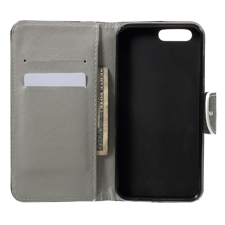 Pattern Printing Stand Wallet Leather Case for Asus ZenFone 4 (ZE554KL) - Do Not Touch My Phone-5