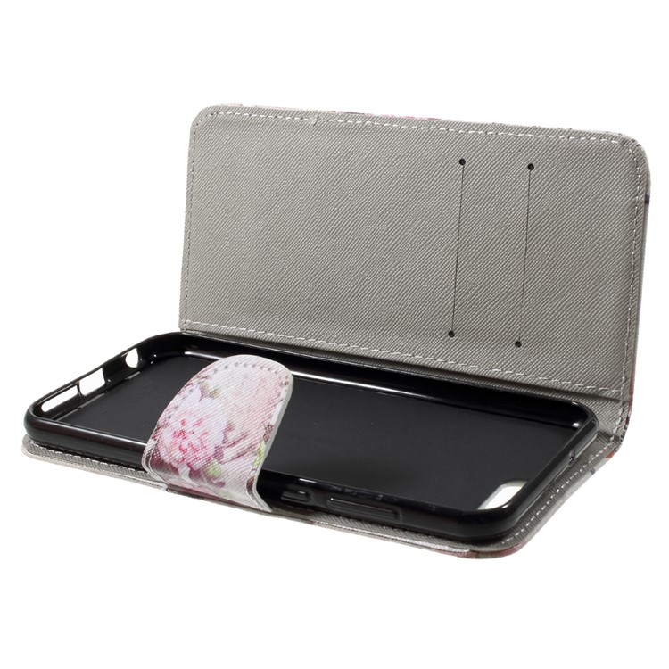 Patrón de impresión de pie Wallet Funda de cuero para Asus ZenFone 4(ZE554KL) - Torre Eiffel y Flores-5