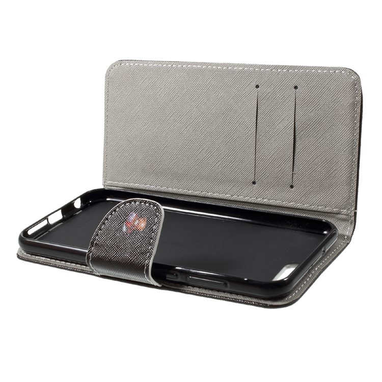 Pattern Printing Stand Wallet Leather Shell for Asus ZenFone 4 (ZE554KL) - Angry Bear and Warning Words-5