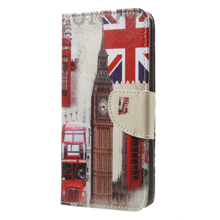 Pattern Printing PU Leather Wallet Stand Phone Shell for Asus ZenFone 4 (ZE554KL) - London Elements-3