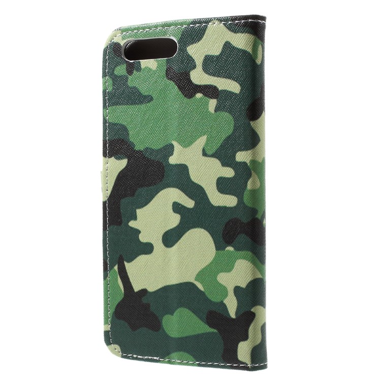 Patterned Stand Leather Mobile Phone Cover with Card Holder for Asus ZenFone 4 (ZE554KL) - Camouflage-2