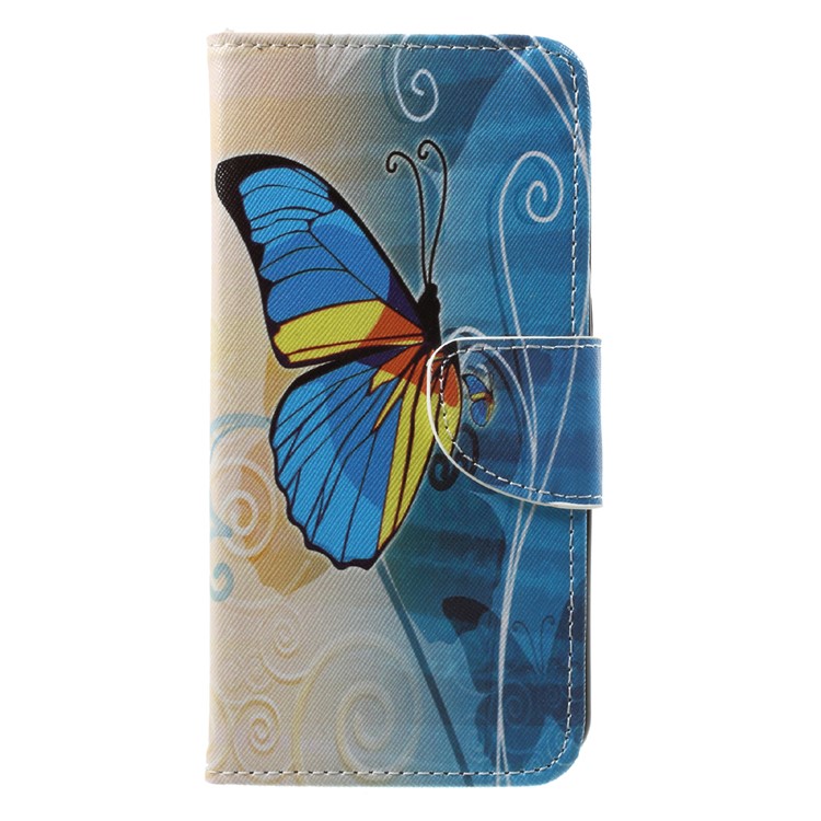 Patterned PU Leather Mobile Phone Shell Card Slots for Asus ZenFone 4 (ZE554KL) - Beautiful Butterfly-1