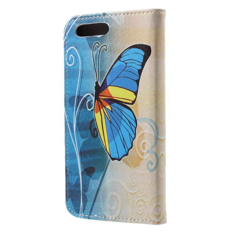Patterned PU Leather Mobile Phone Shell Card Slots for Asus ZenFone 4 (ZE554KL) - Beautiful Butterfly-2