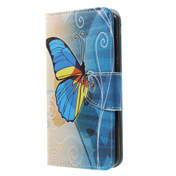 Patterned PU Leather Mobile Phone Shell Card Slots for Asus ZenFone 4 (ZE554KL) - Beautiful Butterfly-3