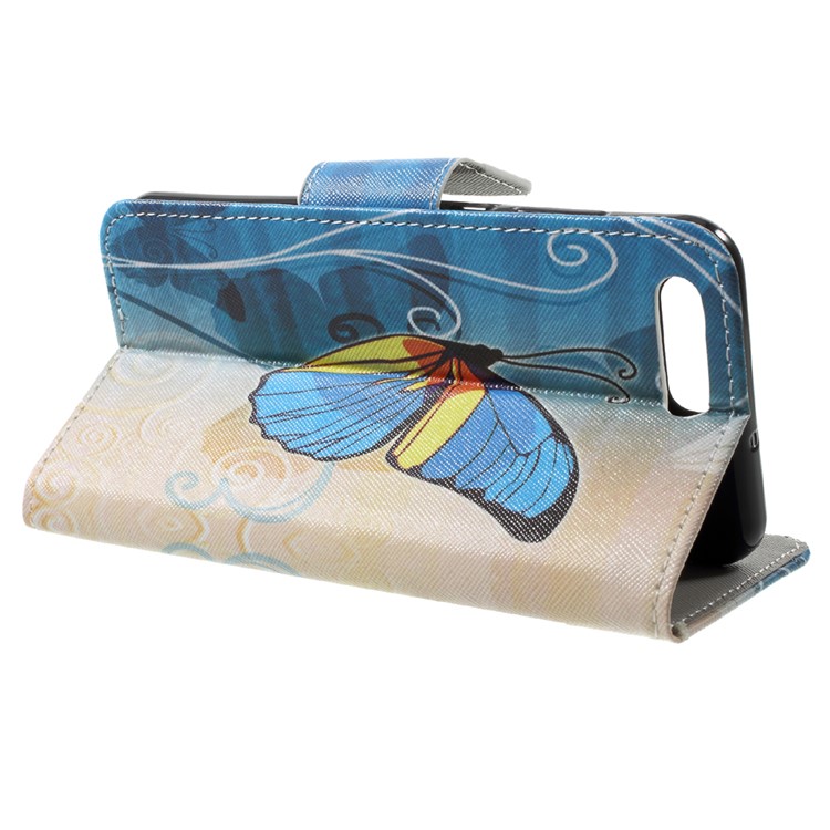 Patterned PU Leather Mobile Phone Shell Card Slots for Asus ZenFone 4 (ZE554KL) - Beautiful Butterfly-4