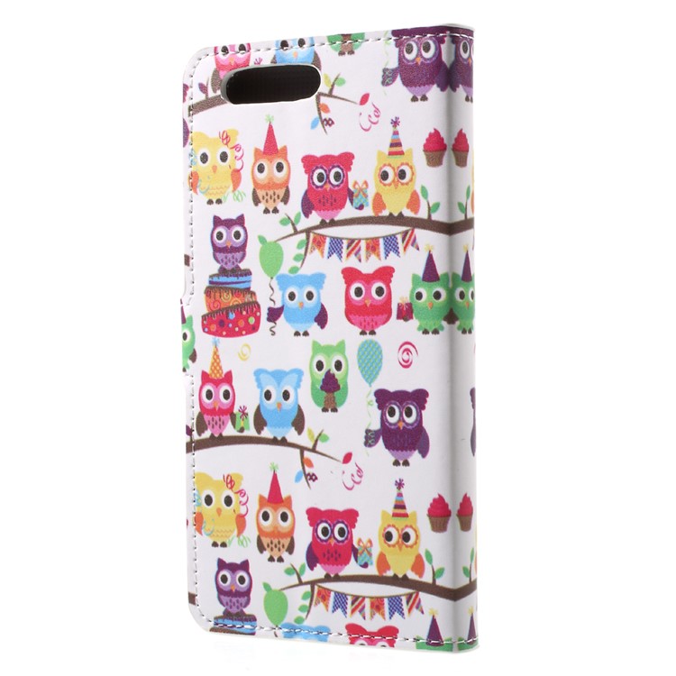 Patterned PU Leather Wallet Stand Cell Phone Case for Asus ZenFone 4 (ZE554KL) - Lovely Little Owls-2