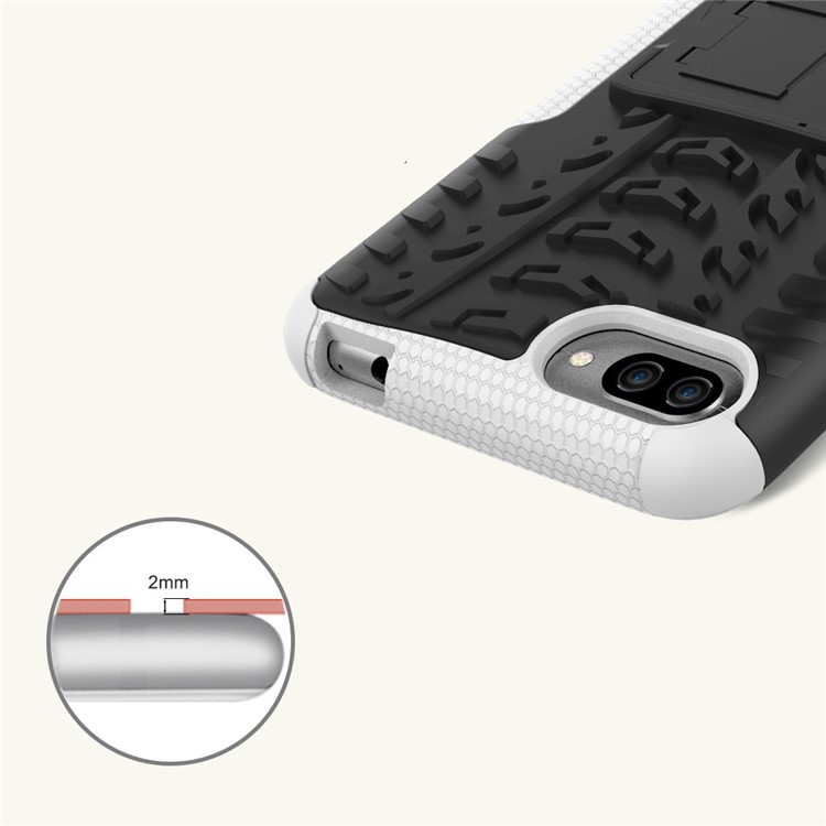 Cool Tyre Kickstand PC + TPU Hybrid Cover for Asus Zenfone 4 Max /4 Max Pro /4 Max Plus ZC554KL - White-3