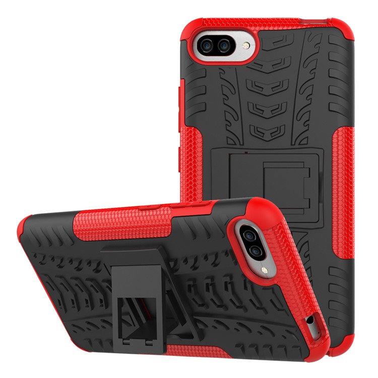 Cool Tyre Kickstand PC + TPU Hybrid Shell for Asus Zenfone 4 Max /4 Max Pro /4 Max Plus ZC554KL - Red-2