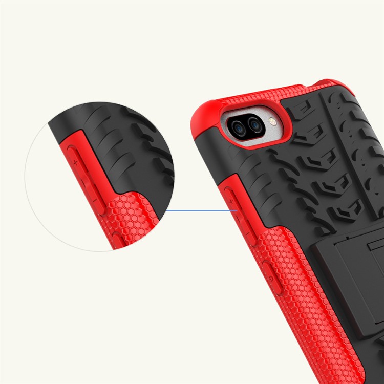 Cool Tyre Kickstand PC + TPU Hybrid Shell for Asus Zenfone 4 Max /4 Max Pro /4 Max Plus ZC554KL - Red-3