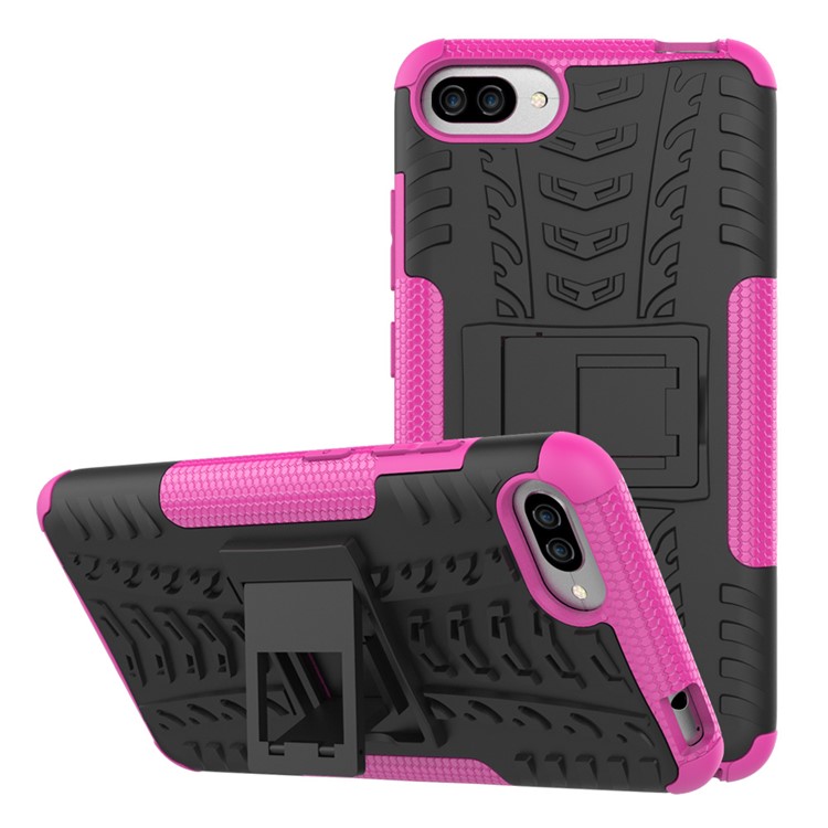Cool Tyre PC + TPU Hybrid Kickstand Case for Asus Zenfone 4 Max /4 Max Pro /4 Max Plus ZC554KL - Rose-2