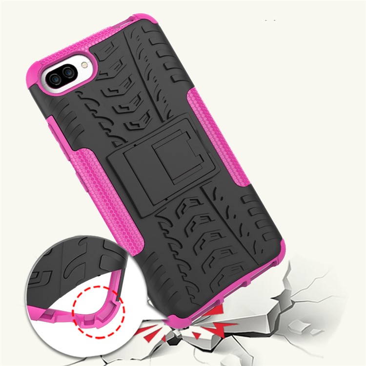 Cool Tyre PC + TPU Hybrid Kickstand Case for Asus Zenfone 4 Max /4 Max Pro /4 Max Plus ZC554KL - Rose-3