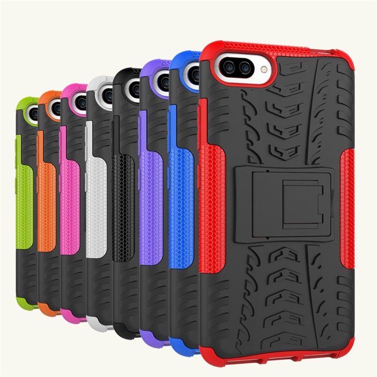 Cool Tyre Kickstand PC TPU Hybrid Phone Case for Asus Zenfone 4 Max /4 Max Pro /4 Max Plus ZC554KL - Green-3