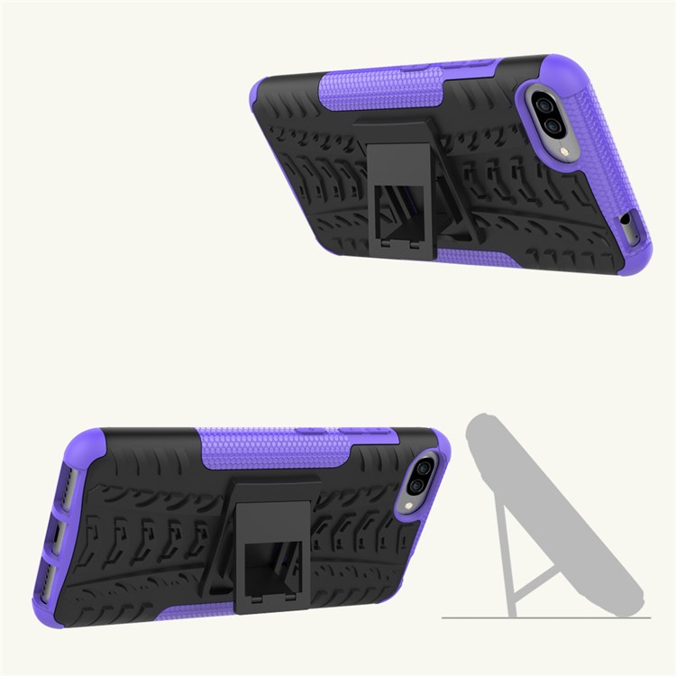 Cool Tyre Kickstand PC + TPU Hybrid Mobile Case for Asus Zenfone 4 Max /4 Max Pro /4 Max Plus ZC554KL - Purple-3