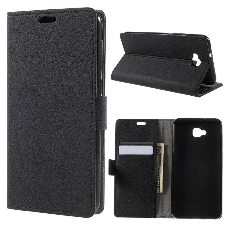 PU Leather Wallet Stand Phone Case for Asus ZenFone 4 Selfie ZD553KL/ 4 Selfie ZB553KL/ 4 Selfie Lite ZB553KL - Black-1