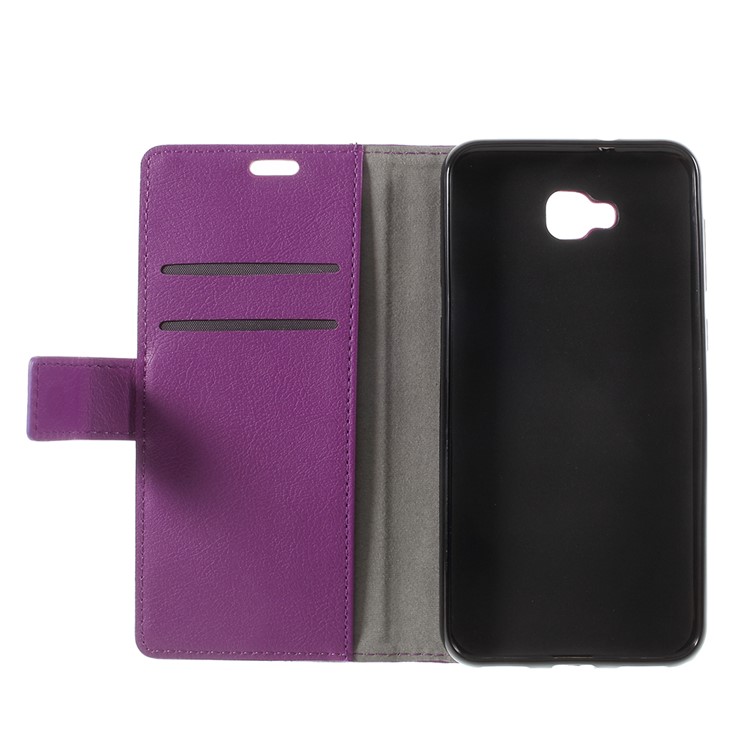 For Asus ZenFone 4 Selfie ZD553KL/ 4 Selfie ZB553KL/ 4 Selfie Lite ZB553KL PU Leather Wallet Stand Phone Case Accessory - Purple-6